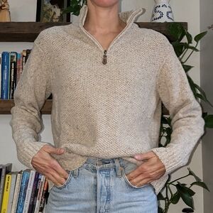 Italian 1/4 zip wool blend sweater